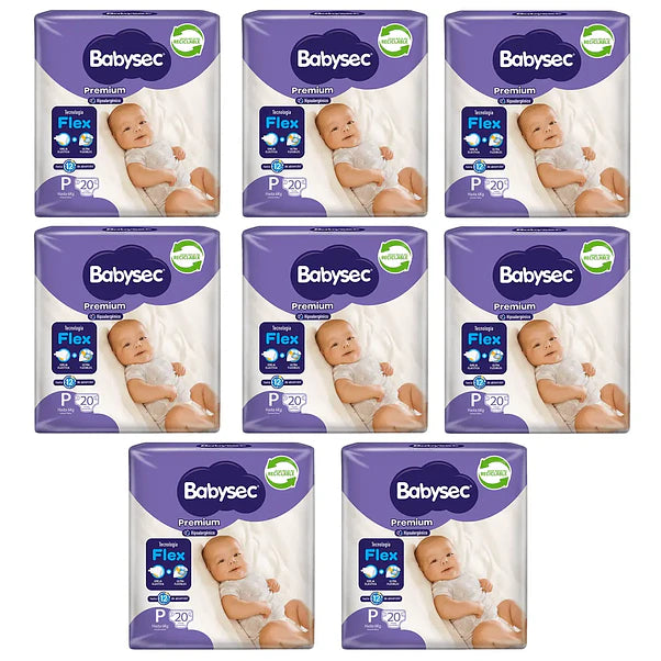 Pañal Babysec Premium Talla P - 160 Unidades