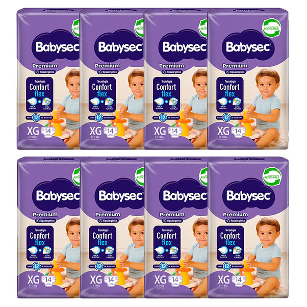 Pañal Babysec Premium XG - 112 Unidades