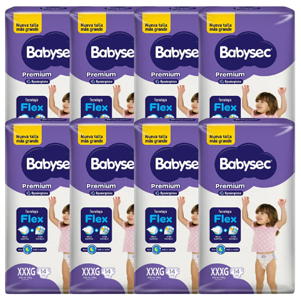 Pañal Babysec Premium XXXG - 112 Unidades