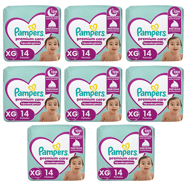 Pañal Pampers Premium Care XG - 112 Unidades