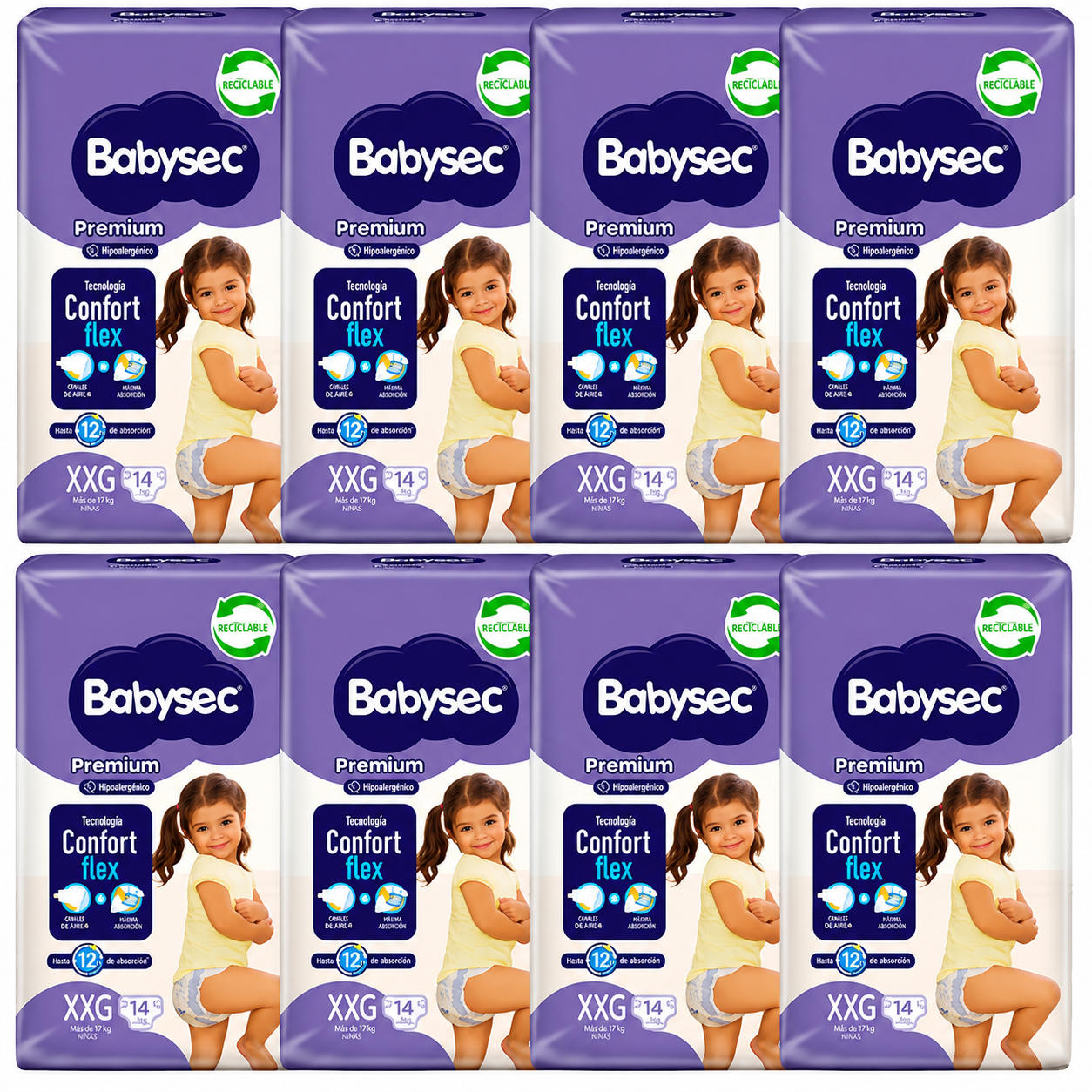 Pañal Babysec Premium XXG - 112 Unidades